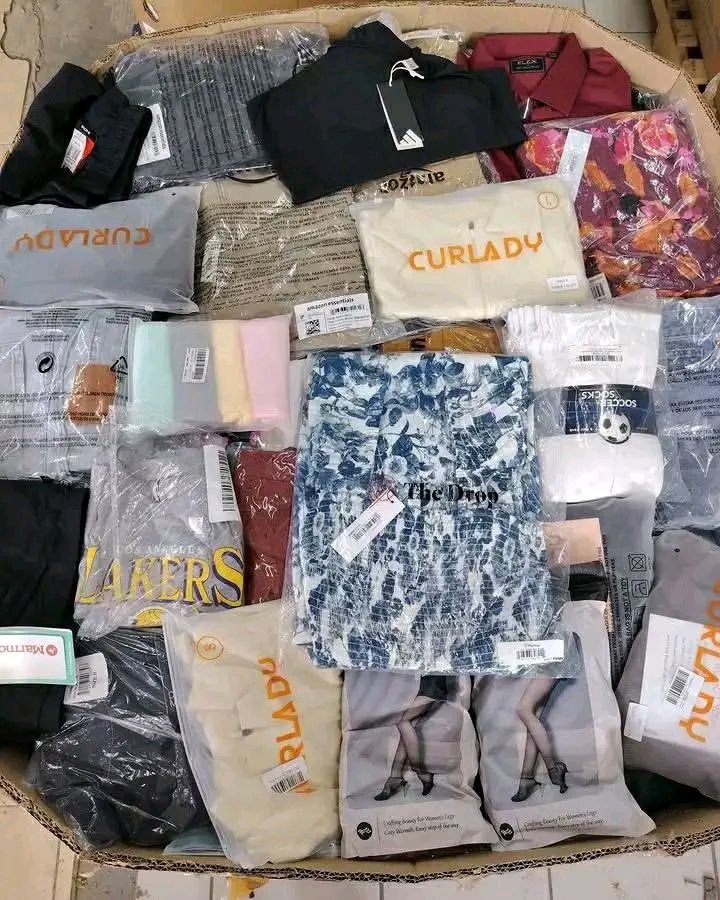 Wholesale clothing shipment wrapped for delivery