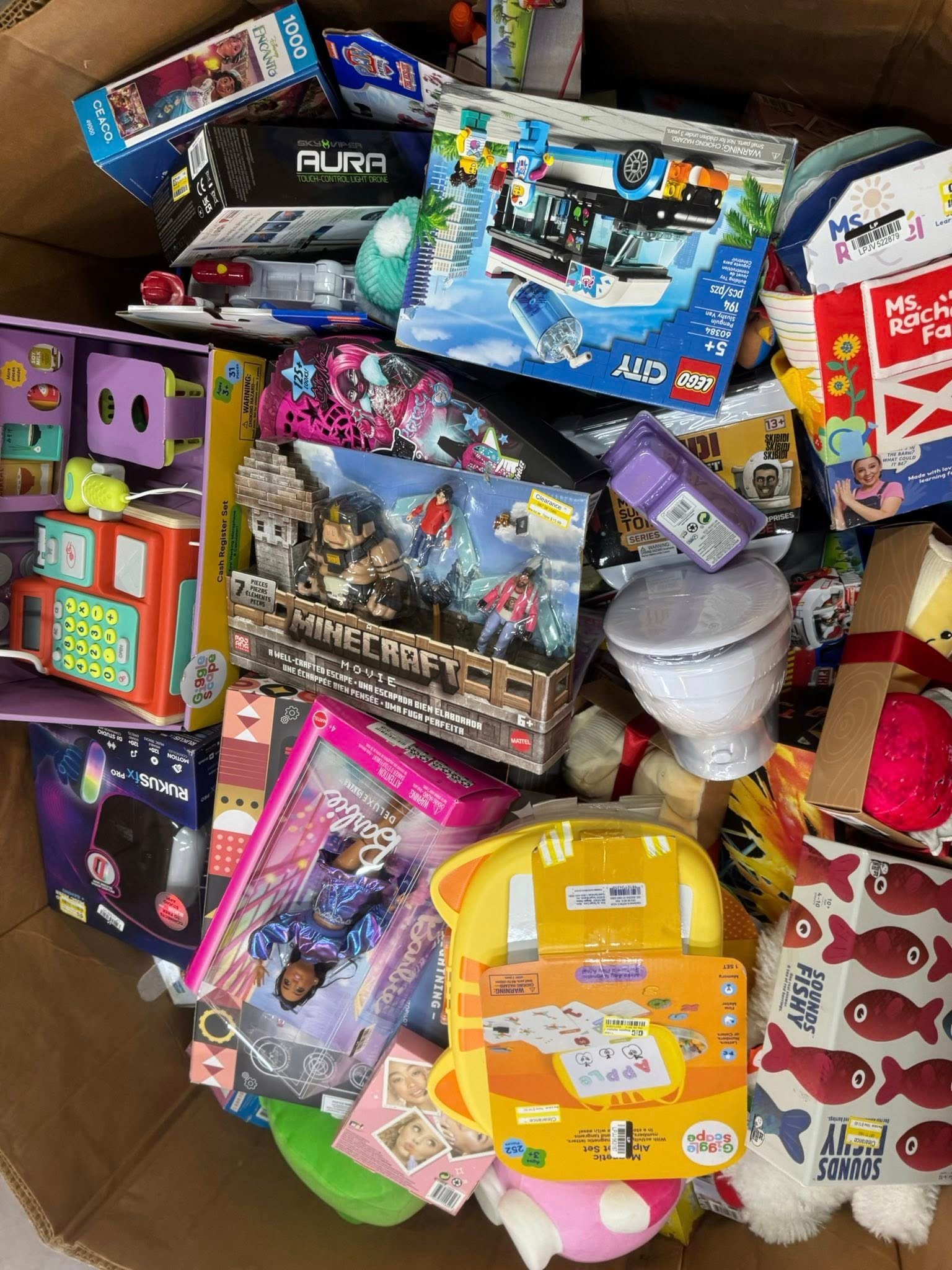 Assorted overstock products ready for bulk purchase