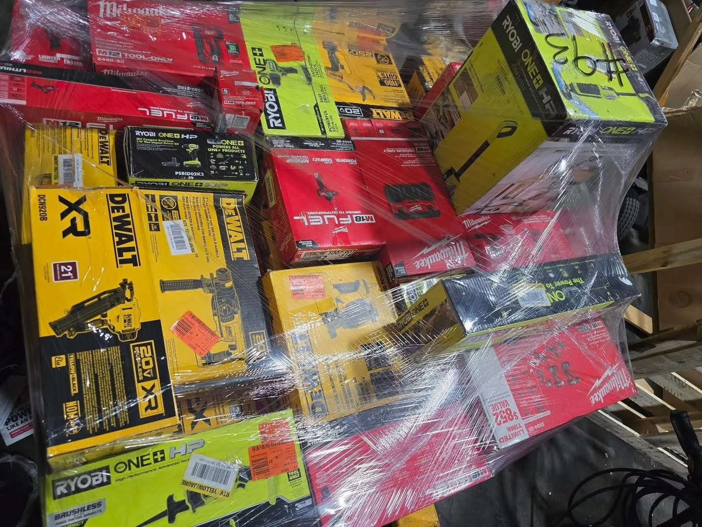 Home improvement goods in a wholesale lot