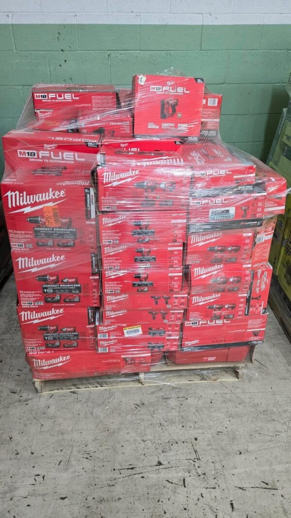 Milwaukee Power Tools Liquidation Pallets | Wholesale Tools 75–100 Units Bulk Deals