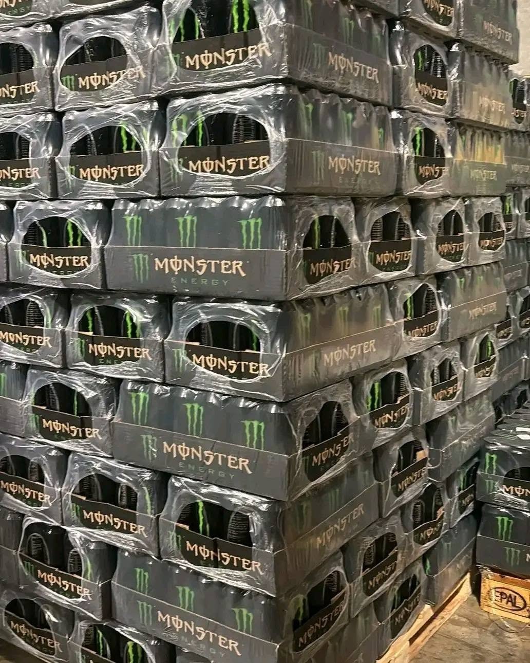 General merchandise pallet staged for customer pickup