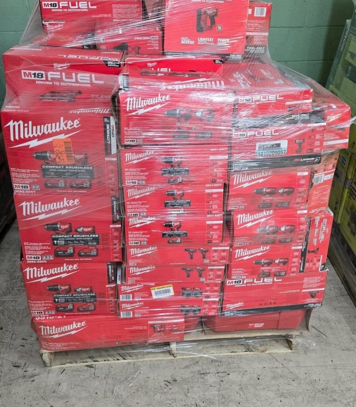 Milwaukee Power Tools Liquidation Pallets | Wholesale Tools 75–100 Units Bulk Deals